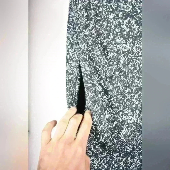 COS Teal White Black Pleated Vented Viscose Sleeveless Shift Tunic Dress  4US - Picture 7 of 11